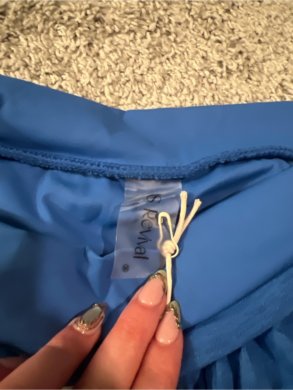 NWT AS Romi Blue Ruched Active Skort Shorts - Picture 2 of 5